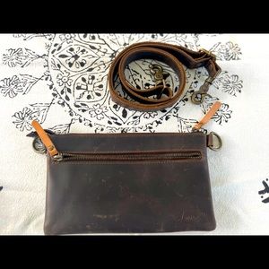 Saddleback Leather Love 41 Belt Bag in Dark Coffee Brown